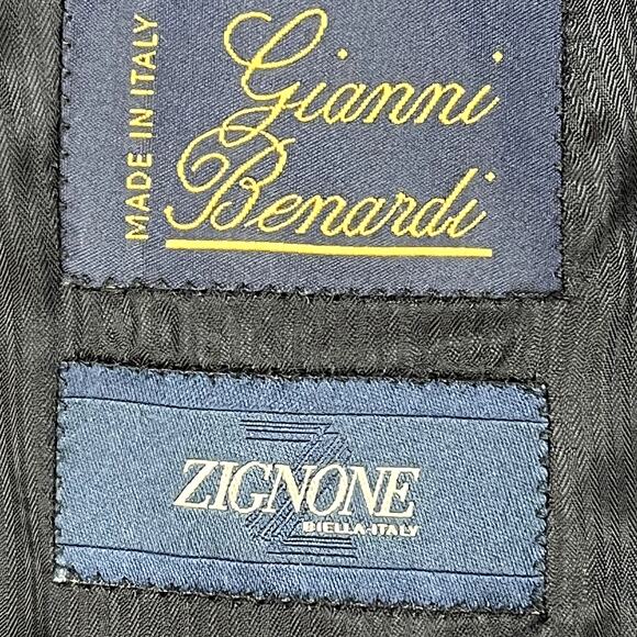 GIANNI Bernardi Zignone Sport Coat Blazer Mens 42L 100%Wool Made In Italy - Picture 14 of 16